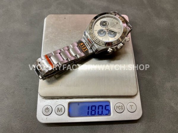 QF Factory Counterweight Rolex Daytona 126509-0003 40mm Full White Gold Silver Dial