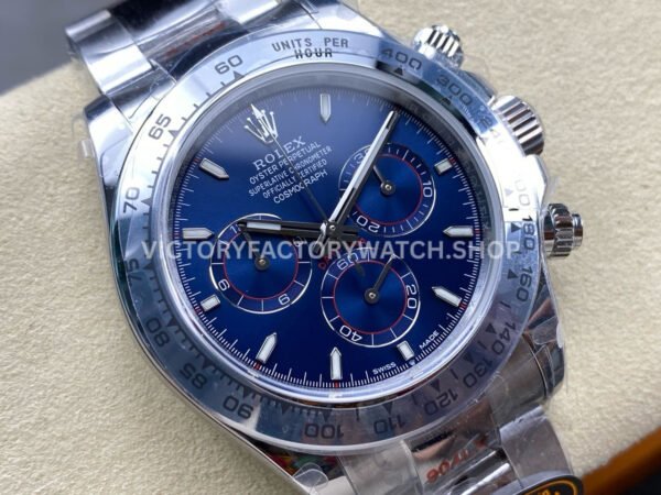 QF Factory Counterweight Rolex Daytona 126509-0005 40mm Full White Gold Blue Dial