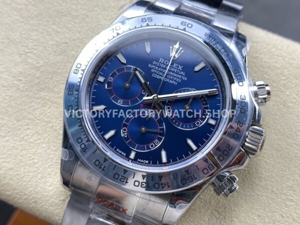 QF Factory Counterweight Rolex Daytona 126509-0005 40mm Full White Gold Blue Dial