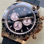 QF Factory Counterweight Rolex Daytona 126515LN-0002 40mm Rose Gold Oysterflex Black Dial