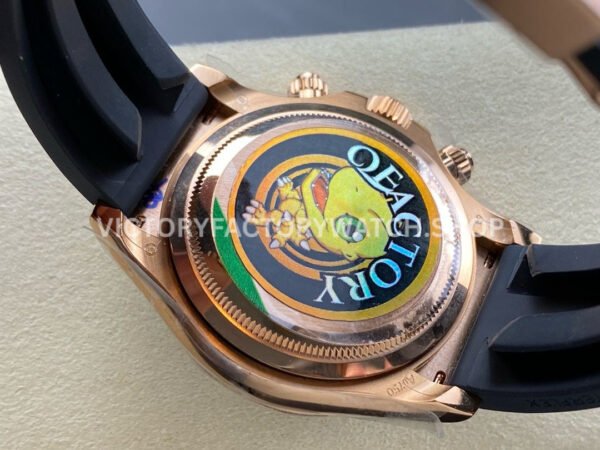 QF Factory Counterweight Rolex Daytona 126515LN-0002 40mm Rose Gold Oysterflex Black Dial