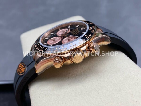 QF Factory Counterweight Rolex Daytona 126515LN-0002 40mm Rose Gold Oysterflex Black Dial