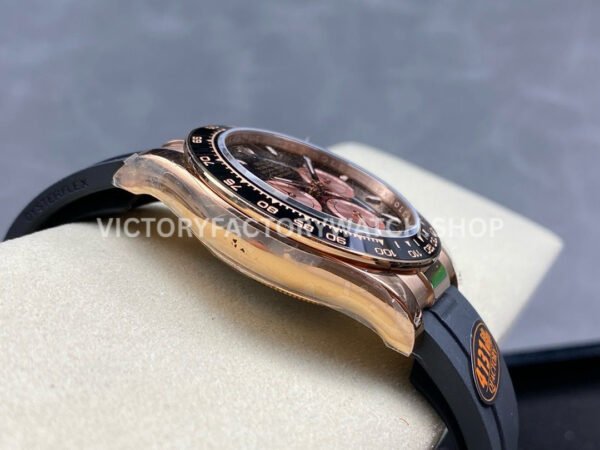 QF Factory Counterweight Rolex Daytona 126515LN-0002 40mm Rose Gold Oysterflex Black Dial