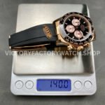 QF Factory Counterweight Rolex Daytona 126515LN-0002 40mm Rose Gold Oysterflex Black Dial