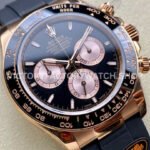 QF Factory Counterweight Rolex Daytona 126515LN-0002 40mm Rose Gold Oysterflex Black Dial
