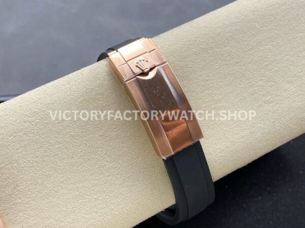 QF Factory Counterweight Rolex Daytona 126515LN-0002 40mm Rose Gold Oysterflex Black Dial