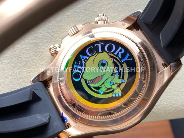 QF Factory Counterweight Rolex Daytona 126515LN-0004 40mm Rose Gold Oysterflex Diamond Black Dial (8) QF Factory Counterweight Rolex Daytona 126515LN-0004 40mm Rose Gold Oysterflex Diamond Black Dial