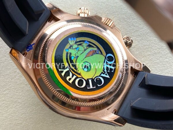 QF Factory Counterweight Rolex Daytona 126515LN-0004 40mm Rose Gold Oysterflex Diamond Black Dial (9) QF Factory Counterweight Rolex Daytona 126515LN-0004 40mm Rose Gold Oysterflex Diamond Black Dial