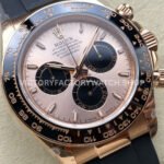 QF Factory Counterweight Rolex Daytona 126515LN-0006 40mm Rose Gold Oysterflex Pink Dial (2) QF Factory Counterweight Rolex Daytona 126515LN-0006 40mm Rose Gold Oysterflex Pink Dial