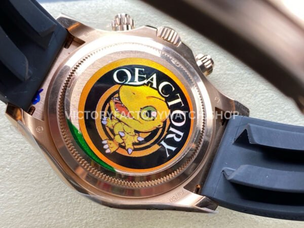 QF Factory Counterweight Rolex Daytona 126515LN-0006 40mm Rose Gold Oysterflex Pink Dial (4) QF Factory Counterweight Rolex Daytona 126515LN-0006 40mm Rose Gold Oysterflex Pink Dial