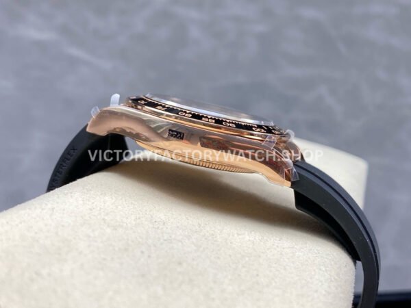 QF Factory Counterweight Rolex Daytona 126515LN-0010 40mm Rose Gold Oysterflex Chocolate Brown Dial (8) QF Factory Counterweight Rolex Daytona 126515LN-0010 40mm Rose Gold Oysterflex Chocolate Brown Dial