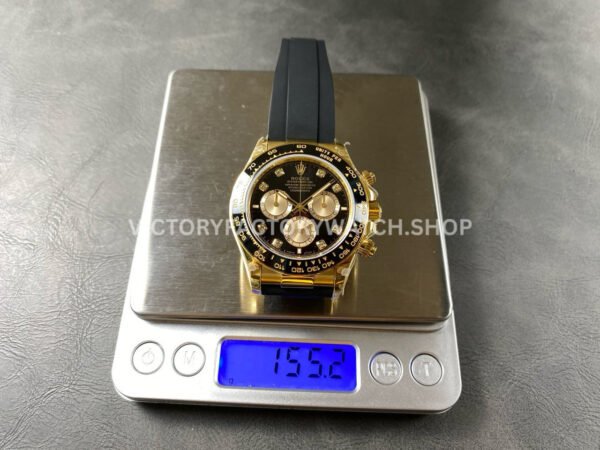 QF Factory Counterweight Rolex Daytona 126518LN-0006 40mm Yellow Gold Oysterflex Diamond Black Dial (1) QF Factory Counterweight Rolex Daytona 126518LN-0006 40mm Yellow Gold Oysterflex Diamond Black Dial