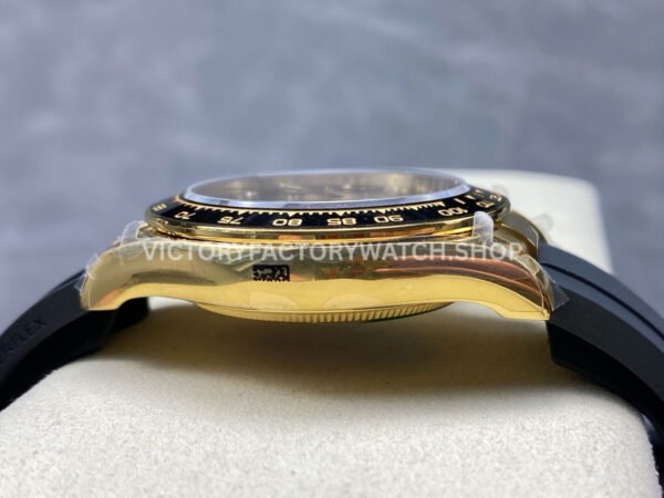 QF Factory Counterweight Rolex Daytona 126518LN-0006 40mm Yellow Gold Oysterflex Diamond Black Dial (5) QF Factory Counterweight Rolex Daytona 126518LN-0006 40mm Yellow Gold Oysterflex Diamond Black Dial