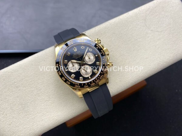 QF Factory Counterweight Rolex Daytona 126518LN-0006 40mm Yellow Gold Oysterflex Diamond Black Dial QF Factory Counterweight Rolex Daytona 126518LN-0006 40mm Yellow Gold Oysterflex Diamond Black Dial