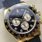 QF Factory Counterweight Rolex Daytona 126518LN-0006 40mm Yellow Gold Oysterflex Diamond Black Dial (8) QF Factory Counterweight Rolex Daytona 126518LN-0006 40mm Yellow Gold Oysterflex Diamond Black Dial