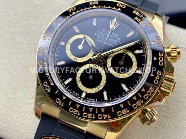 QF Factory Counterweight Rolex Daytona 126518LN-0008 40mm Yellow Gold Oysterflex Black Dial (6) QF Factory Counterweight Rolex Daytona 126518LN-0008 40mm Yellow Gold Oysterflex Black Dial