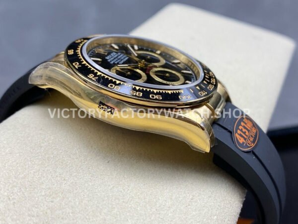 QF Factory Counterweight Rolex Daytona 126518LN-0008 40mm Yellow Gold Oysterflex Black Dial (8) QF Factory Counterweight Rolex Daytona 126518LN-0008 40mm Yellow Gold Oysterflex Black Dial