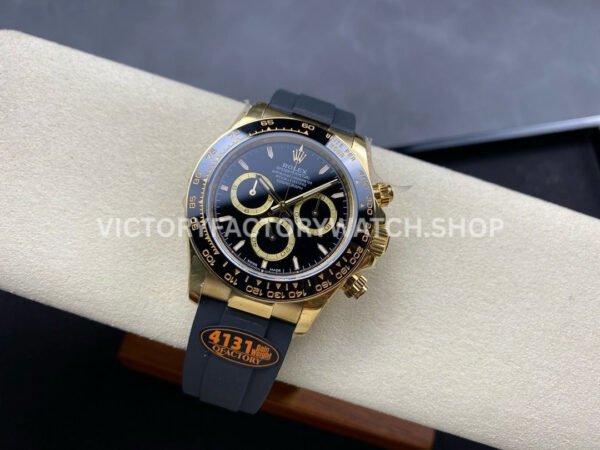 QF Factory Counterweight Rolex Daytona 126518LN-0008 40mm Yellow Gold Oysterflex Black Dial (9) QF Factory Counterweight Rolex Daytona 126518LN-0008 40mm Yellow Gold Oysterflex Black Dial