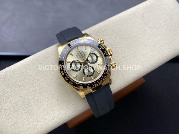 QF Factory Counterweight Rolex Daytona 126518LN-0010 40mm Yellow Gold Oysterflex Champagne Dial