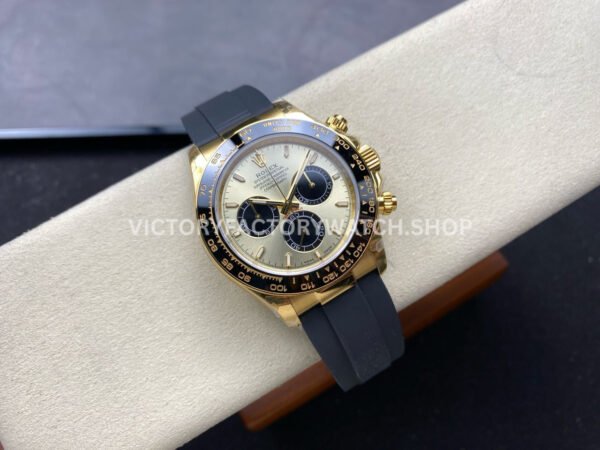 QF Factory Counterweight Rolex Daytona 126518LN-0012 40mm Yellow Gold Oysterflex Champagne Dial (4) QF Factory Counterweight Rolex Daytona 126518LN-0012 40mm Yellow Gold Oysterflex Champagne Dial