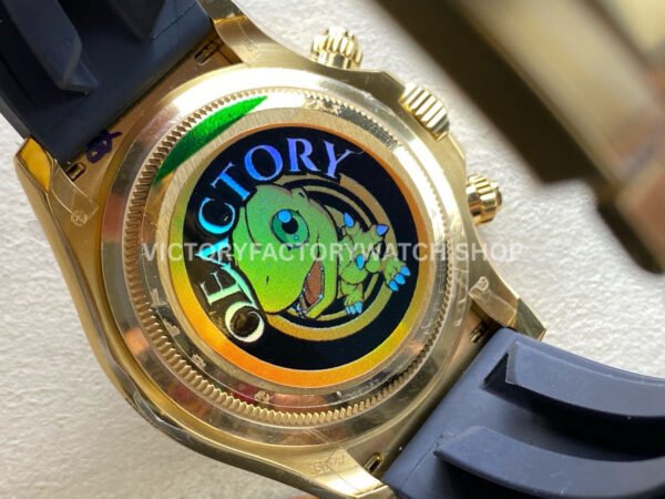 QF Factory Counterweight Rolex Daytona 126518LN-0012 40mm Yellow Gold Oysterflex Champagne Dial (8) QF Factory Counterweight Rolex Daytona 126518LN-0012 40mm Yellow Gold Oysterflex Champagne Dial