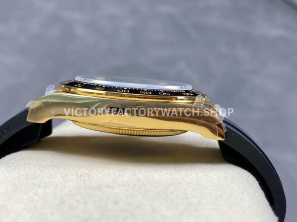 QF Factory Counterweight Rolex Daytona 126518LN-0014 40mm Yellow Gold Oysterflex Turquoise Blue Di (11) QF Factory Counterweight Rolex Daytona 126518LN-0014 40mm Yellow Gold Oysterflex Turquoise Blue Dial