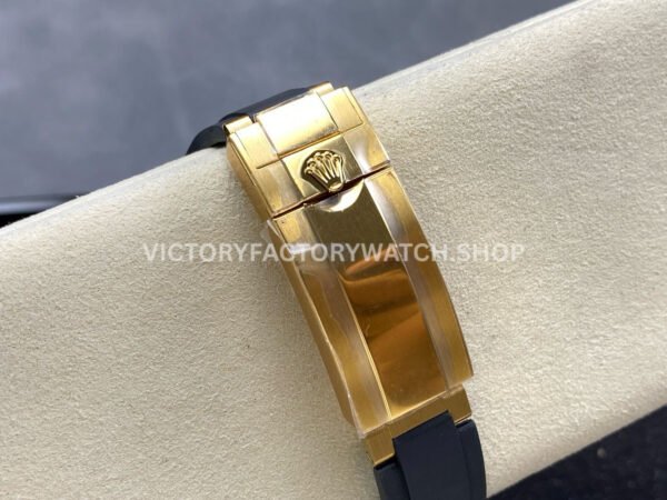 QF Factory Counterweight Rolex Daytona 126518LN-0014 40mm Yellow Gold Oysterflex Turquoise Blue Di (5) QF Factory Counterweight Rolex Daytona 126518LN-0014 40mm Yellow Gold Oysterflex Turquoise Blue Dial