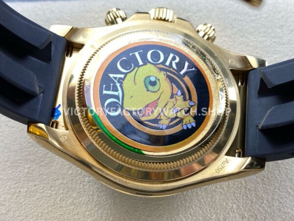 QF Factory Counterweight Rolex Daytona 126518LN-0014 40mm Yellow Gold Oysterflex Turquoise Blue Di (8) QF Factory Counterweight Rolex Daytona 126518LN-0014 40mm Yellow Gold Oysterflex Turquoise Blue Dial