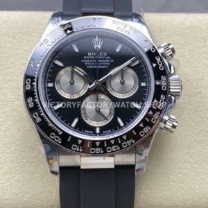 QF Factory Counterweight Rolex Daytona 126519LN-0002 40mm White Gold Oysterflex Black Dial (11) QF Factory Rolex Daytona 126519LN black dial replica