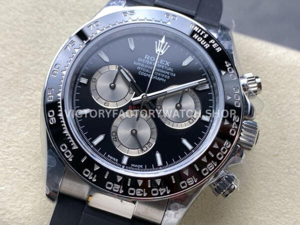 QF Factory Counterweight Rolex Daytona 126519LN-0002 40mm White Gold Oysterflex Black Dial (4) QF Factory Counterweight Rolex Daytona 126519LN-0002 40mm White Gold Oysterflex Black Dial