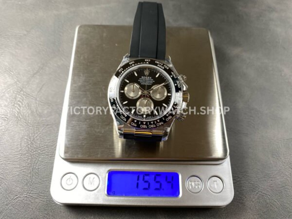 QF Factory Counterweight Rolex Daytona 126519LN-0002 40mm White Gold Oysterflex Black Dial (9) QF Factory Counterweight Rolex Daytona 126519LN-0002 40mm White Gold Oysterflex Black Dial