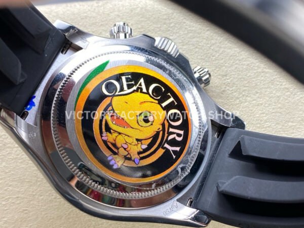 QF Factory Counterweight Rolex Daytona 126519LN-0004 40mm White Gold Oysterflex Diamond Black Dial ( (9) QF Factory Counterweight Rolex Daytona 126519LN-0004 40mm White Gold Oysterflex Diamond Black Dial