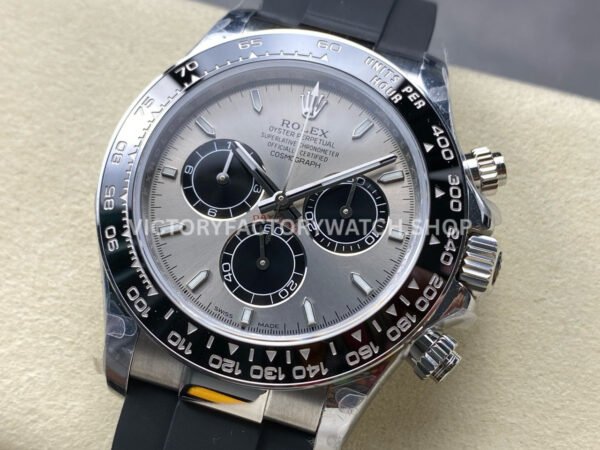 QF Factory Counterweight Rolex Daytona 126519LN-0006 40mm White Gold Oysterflex Grey Dial (5) QF Factory Counterweight Rolex Daytona 126519LN-0006 40mm White Gold Oysterflex Grey Dial