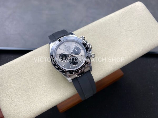 QF Factory Counterweight Rolex Daytona 126519LN-0006 40mm White Gold Oysterflex Grey Dial (8) QF Factory Counterweight Rolex Daytona 126519LN-0006 40mm White Gold Oysterflex Grey Dial