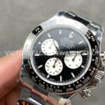 QF Factory Counterweight Rolex Daytona 126529LN 40mm Full White Gold White Eye Black Dial (1) QF Factory Counterweight Rolex Daytona 126529LN 40mm Full White Gold White Eye Black Dial