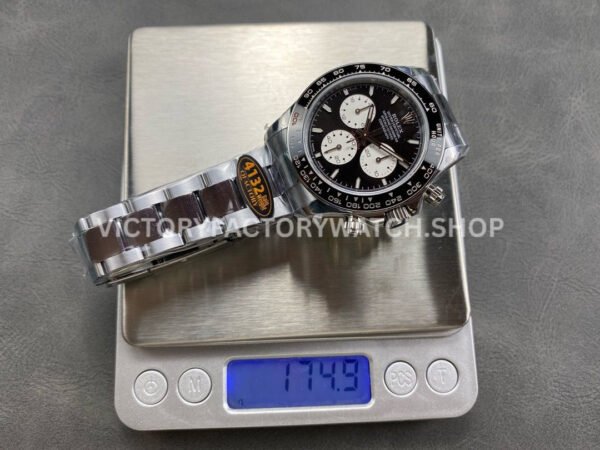 QF Factory Counterweight Rolex Daytona 126529LN 40mm Full White Gold White Eye Black Dial (5) QF Factory Counterweight Rolex Daytona 126529LN 40mm Full White Gold White Eye Black Dial