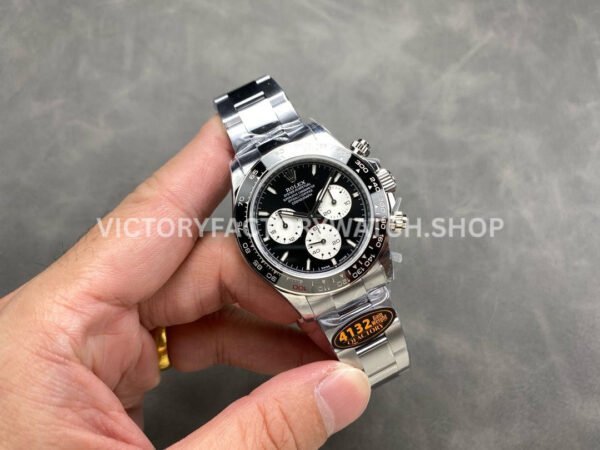 QF Factory Counterweight Rolex Daytona 126529LN 40mm Full White Gold White Eye Black Dial (6) QF Factory Counterweight Rolex Daytona 126529LN 40mm Full White Gold White Eye Black Dial
