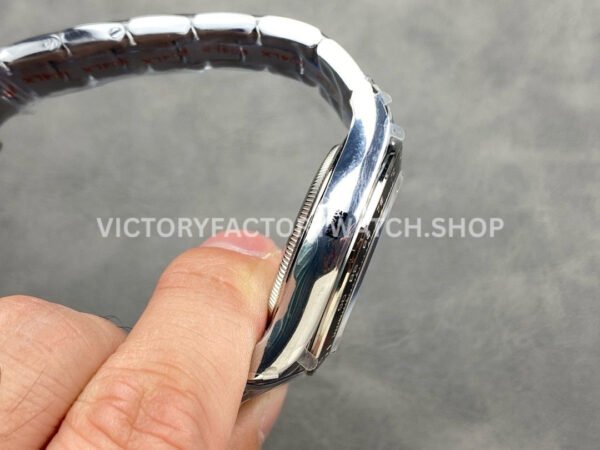 QF Factory Counterweight Rolex Daytona 126529LN 40mm Full White Gold White Eye Black Dial (8) QF Factory Counterweight Rolex Daytona 126529LN 40mm Full White Gold White Eye Black Dial