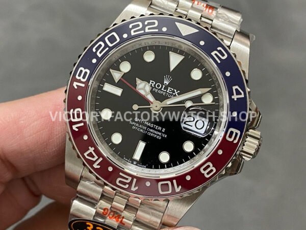 QF Factory Rolex GMT-Master II 126710BLRO-0001 40mm Full 904L Black Dial Jubilee