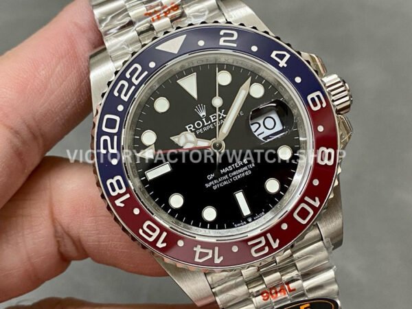 QF Factory Rolex GMT-Master II 126710BLRO-0001 40mm Full 904L Black Dial Jubilee