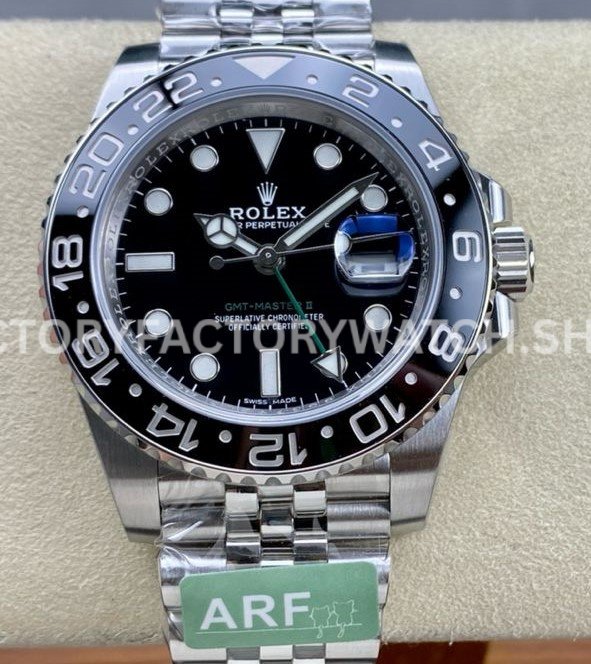 RF Factory Rolex GMT-Master II 116710LN 40mm Full 904L Black Dial Jubilee (8) Rolex GMT Master II replica watch
