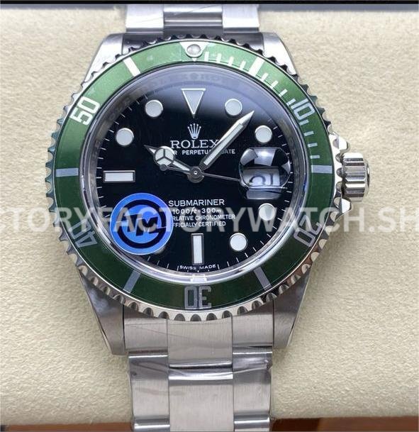 Rolex Submariner 16610LV Kermit replica watch 40mm