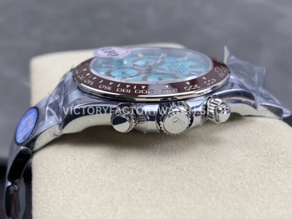 UFO Factory Counterweight Rolex Daytona 126506-0002 40mm Full Platinum Ice Blue Diamond Baguette Dial