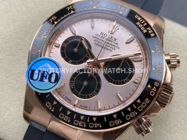 UFO Factory Counterweight Rolex Daytona 126515LN-0006 40mm Rose Gold Oysterflex Sundust Dial