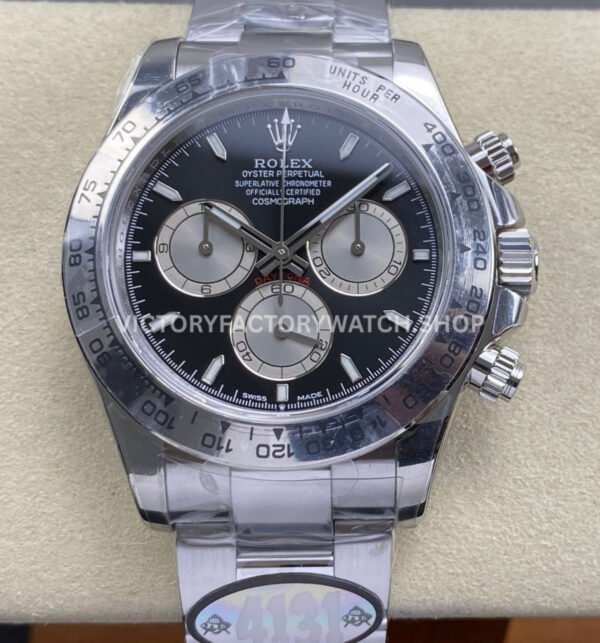 UFO Factory Rolex Daytona 126509-0001 40mm Full White Gold Black Dial (9) daytona black dial white gold
