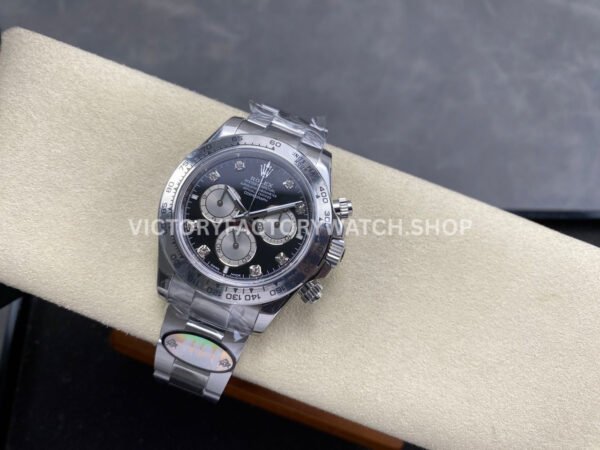 UFO Factory Rolex Daytona 126509-0002 40mm Full White Gold Diamond Black Dial