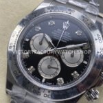 UFO Factory Rolex Daytona 126509-0002 40mm Full White Gold Diamond Black Dial