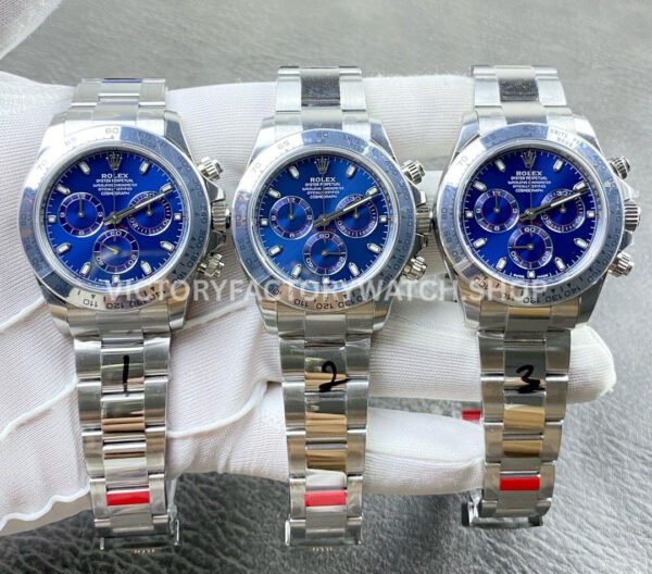 VS Factory CounterWeight Rolex Daytona 116509-0071 White Gold Blue Dial (1) 116509 blue dial daytona vs white gold replica