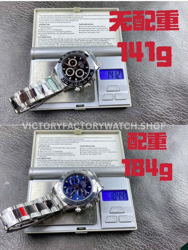 VS Factory CounterWeight Rolex Daytona 116509-0071 White Gold Blue Dial (2) VS Factory CounterWeight Rolex Daytona 116509-0071 40mm Full White Gold Blue Dial