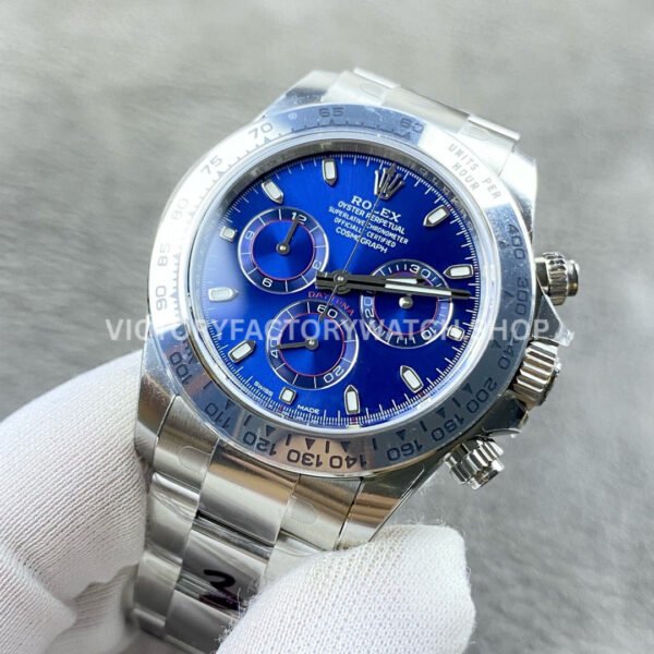 VS Factory CounterWeight Rolex Daytona 116509-0071 White Gold Blue Dial (7) VS Factory CounterWeight Rolex Daytona 116509-0071 40mm Full White Gold Blue Dial